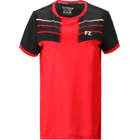 Forza-Cheer-Dame-T-shirt-Chinese-Red-Badminton-T-shirt