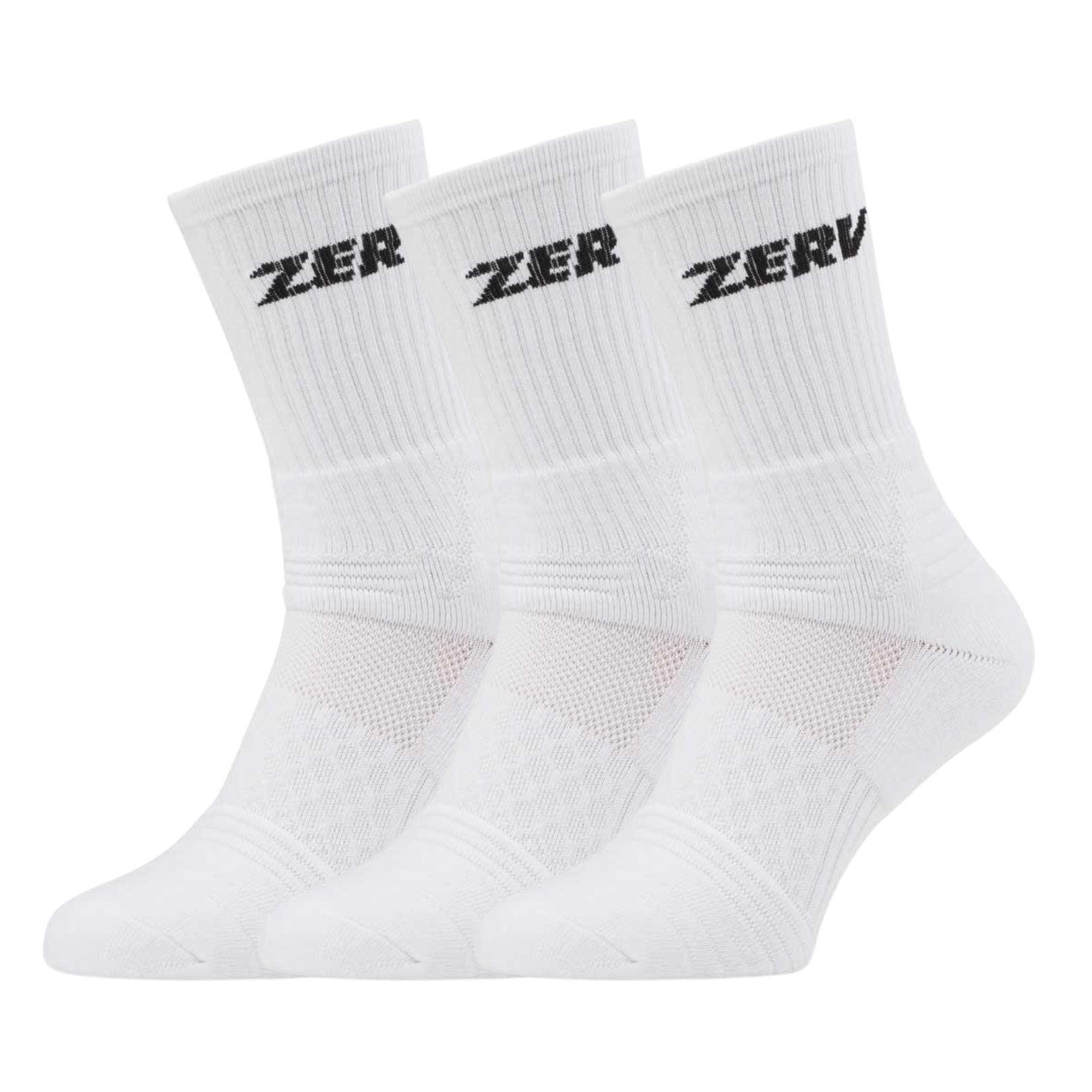 ZERV-Performance-Socks-Long-3-pack-White